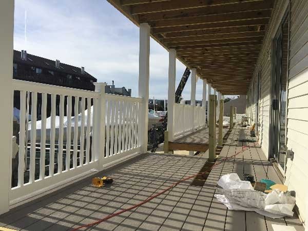 porch with new railing