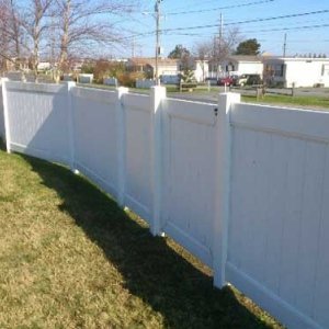 long white fence in yard