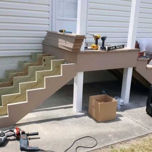 steps being built
