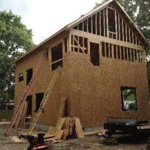 framing of two story home