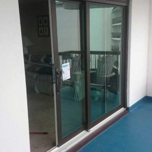 sliding glass door leading outside