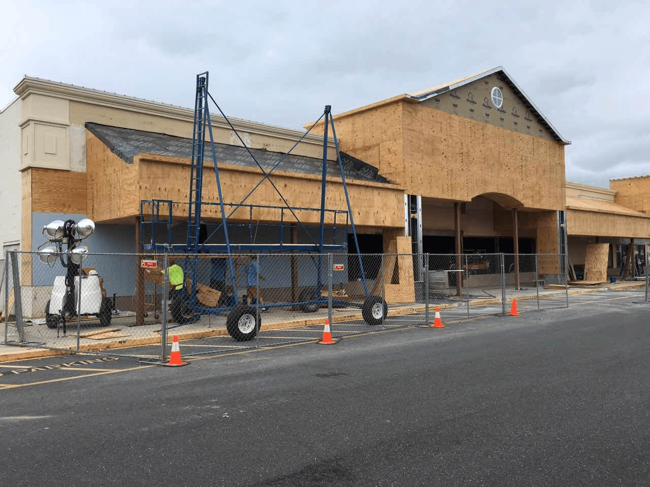 new construction on large shopping center