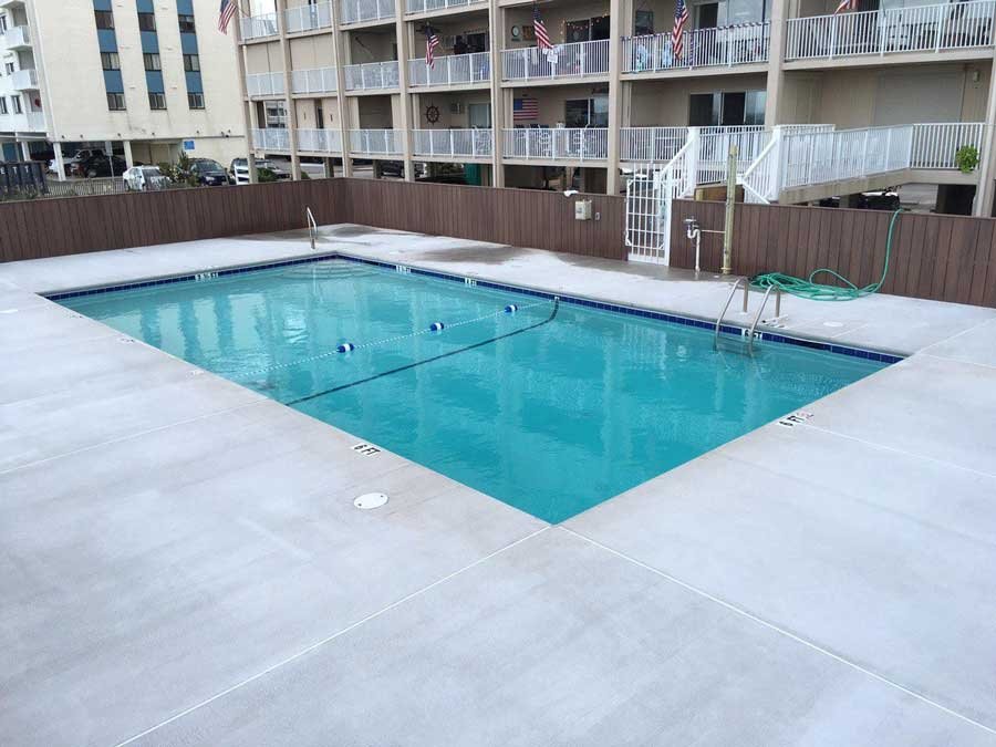 outdoor pool new concrete