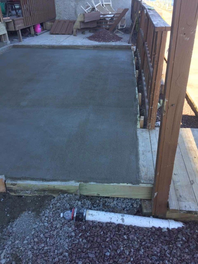 new concrete porch
